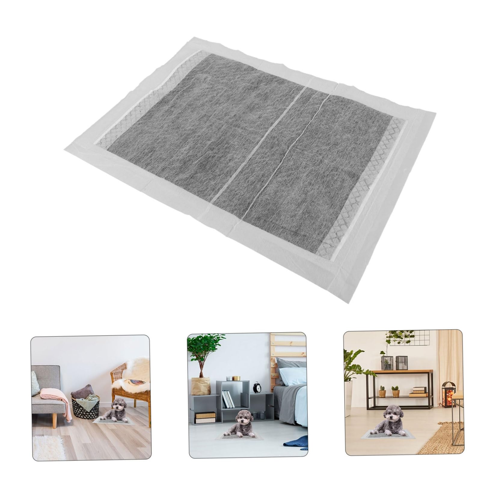 ifundom Almohadillas Desechables para Orina de Mascotas Carbón de Bambú, Absorbentes y Transpirables, Tamaño 33x45 Cm, para Entrenamiento y Control Higiénico de Perros, Gatos y Mascotas Pequeñas