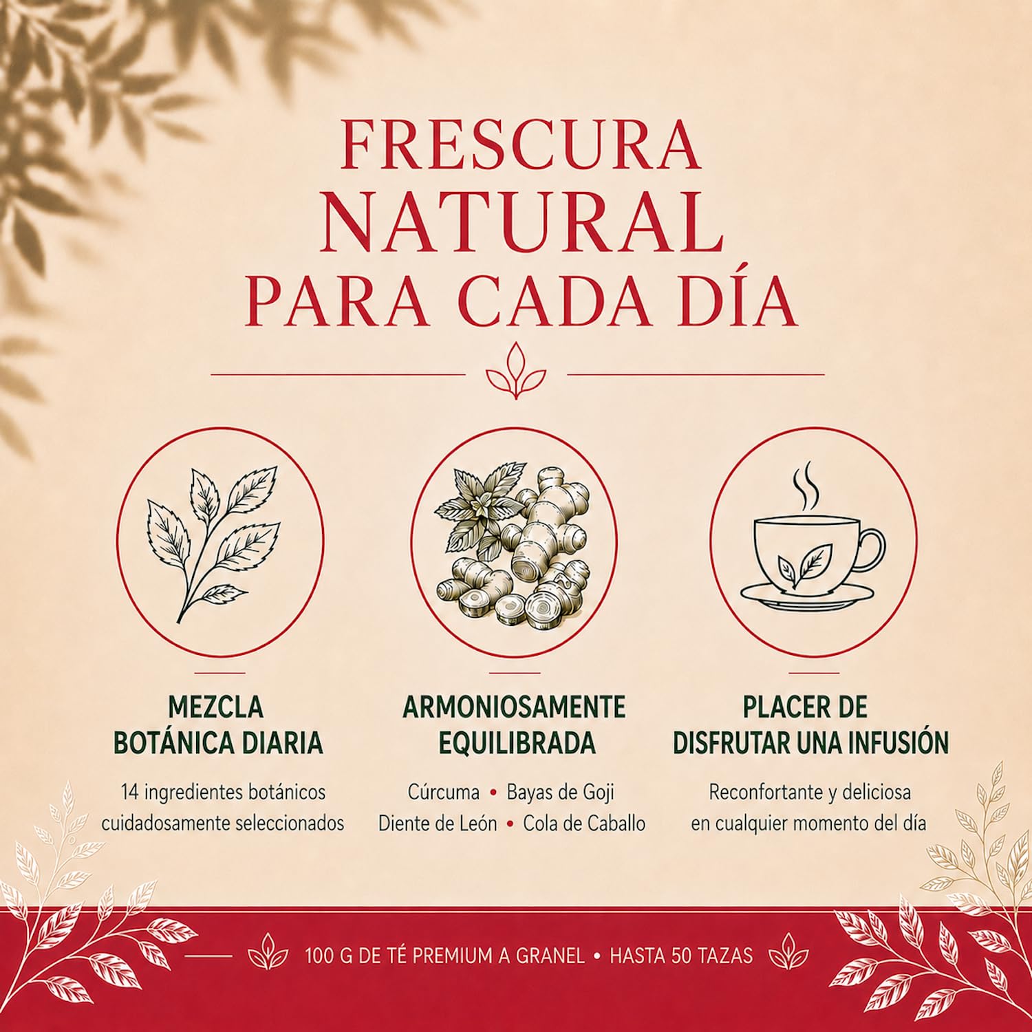 DETOX | Té Depurativo | Infusión drenante con efecto diuretico | Te Verde, Cola de Caballo, Diente de León, Curcuma, Jengibre, Bayas de Goji, Piña | Antioxidante Natural 100g