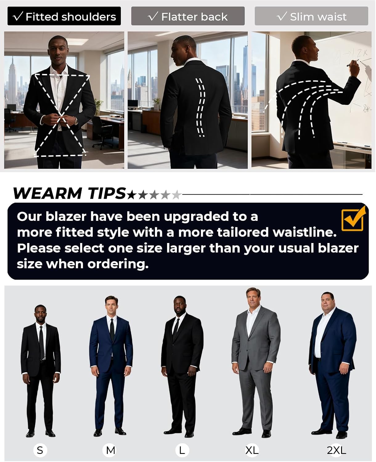 PJ PAUL JONES Mens Casual Blazer Sport Coats Two Buttons Lightweight Suit Jacket - Image 6