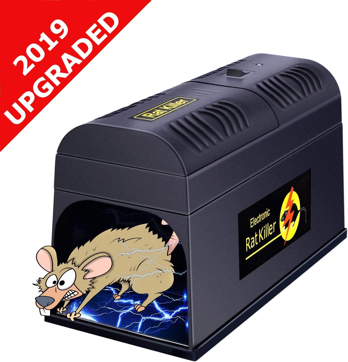ATL LLC Electronic Rat Trap, Effective and Powerful Rat Trap Squirrels Mice and Similar Rodents Using High Voltage Humane Mouse Trap - Electric Mouse Trap Zapper with a Secure Protective Switch