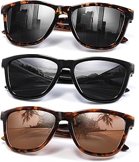 kunchu Polarized Sunglasses Womens Trendy Classic Retro Womens Sunglasses Men Driving Sun Glasses UV Protection