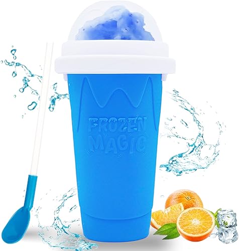 Hoinvaet Magic Slushy Maker - Máquina para hacer granizados para hacer granizos, batido de leche casero, vaso de enfriamiento para hacer bricolaje