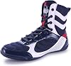 Boxing Shoes, Mens Boxing Boots, Professional, High Top, Wrestling, Combat Training Shoes, Bodybuilding, Weightlifting, Mesh Material, Ankle Guard, Breathable, Lightweight, Lace-Up, Anti-Slip,