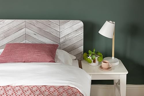 Miniatura 4 de d-c-fix Papel de contacto autoadhesivo de grano de madera gris cheurón, impermeable, extraíble, vinilo decorativo para cocina, encimeras, armarios,