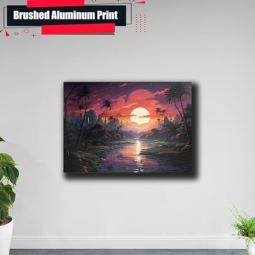 Miniatura 5 de Neon Sunset Vibes Florida Synthwave Sunset Framed poster Print, Retro Miami Style Wall Art, poster, Home Decor