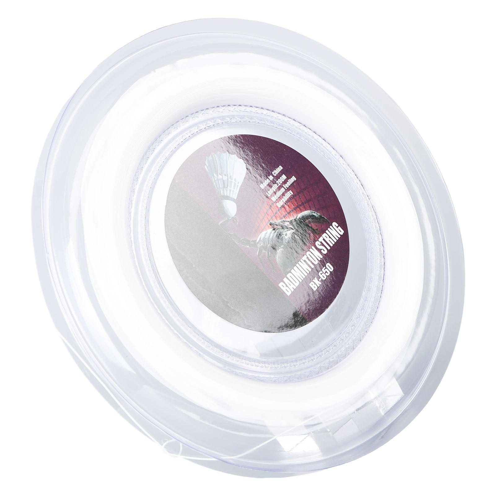 Badminton Raquette Cordage Badminton Corde Badminton Ligne Badminton Raquette Ligne 0.72mm 200m Badminton Raquette Corde Nylon Badminton Entraînement Raquette Corde Ligne (Blanc)