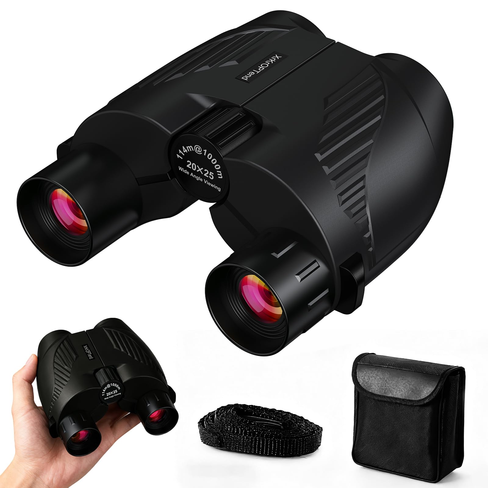 Fernglas 20x25 für Erwachsene & Kinder 8-12 | Mini Kompakt Fernglas Klein | BAK4 FMC Optik, Wasserdicht für Brillenträger | Ideal für Vogelbeobachtung, Reise, Konzert