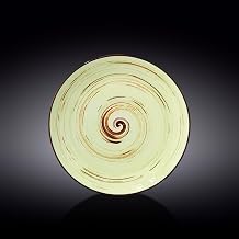 Wilmax Handcrafted Porcelain Modern Spiral Dinner Plate, 10"