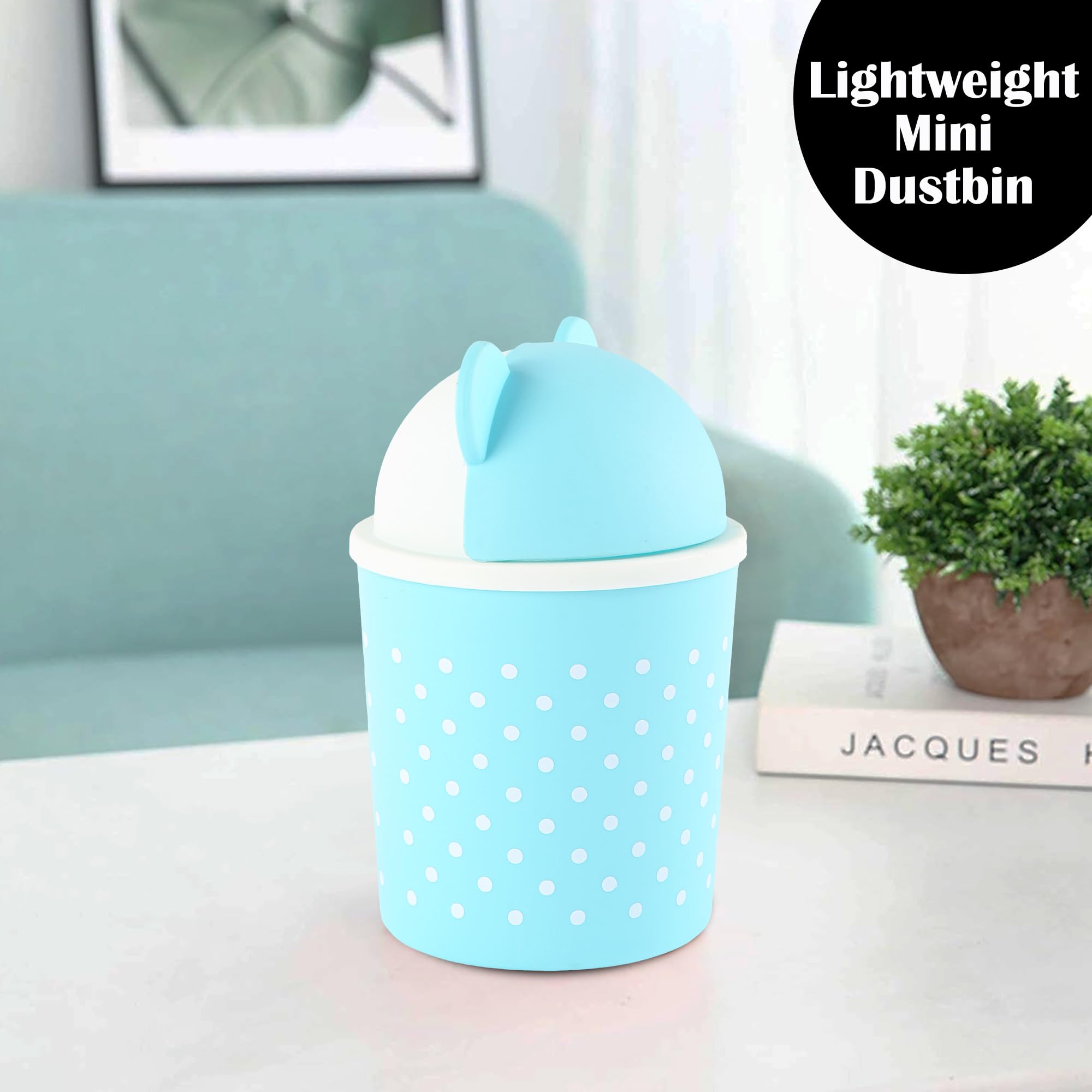 Cute Small Dustbins - Sky Blue Pack of 2 -2