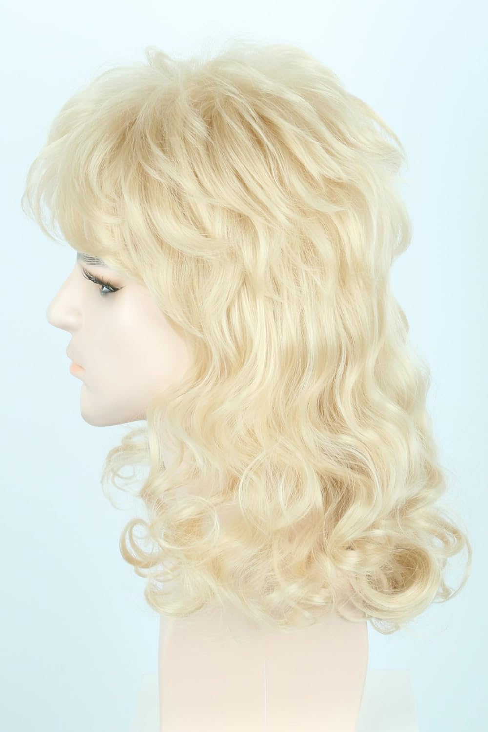 Mens Costume Wig Blonde Mullet Wig 80s Rocker Hair for Men Wigs Halloween Costume Party Wigs - Image 4