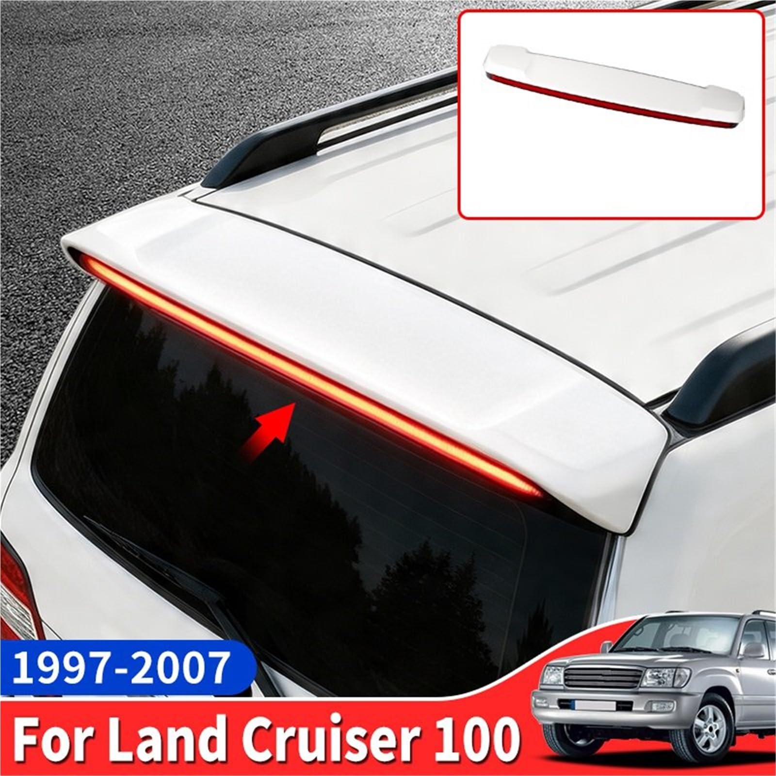 Skrzydło spojlera Pasuje Do Toyota Land Cruiser LC100 100 FJ100 1997-2007 Tylny Spoiler Bagażnika Dekoracja Akcesoria Samochodowe Części Spojlery tylne