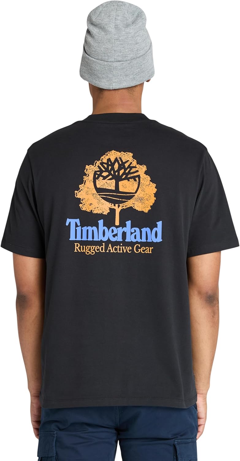 Timberland Mens Rugged Active Gear Back Graphic T-Shirt - Image 3