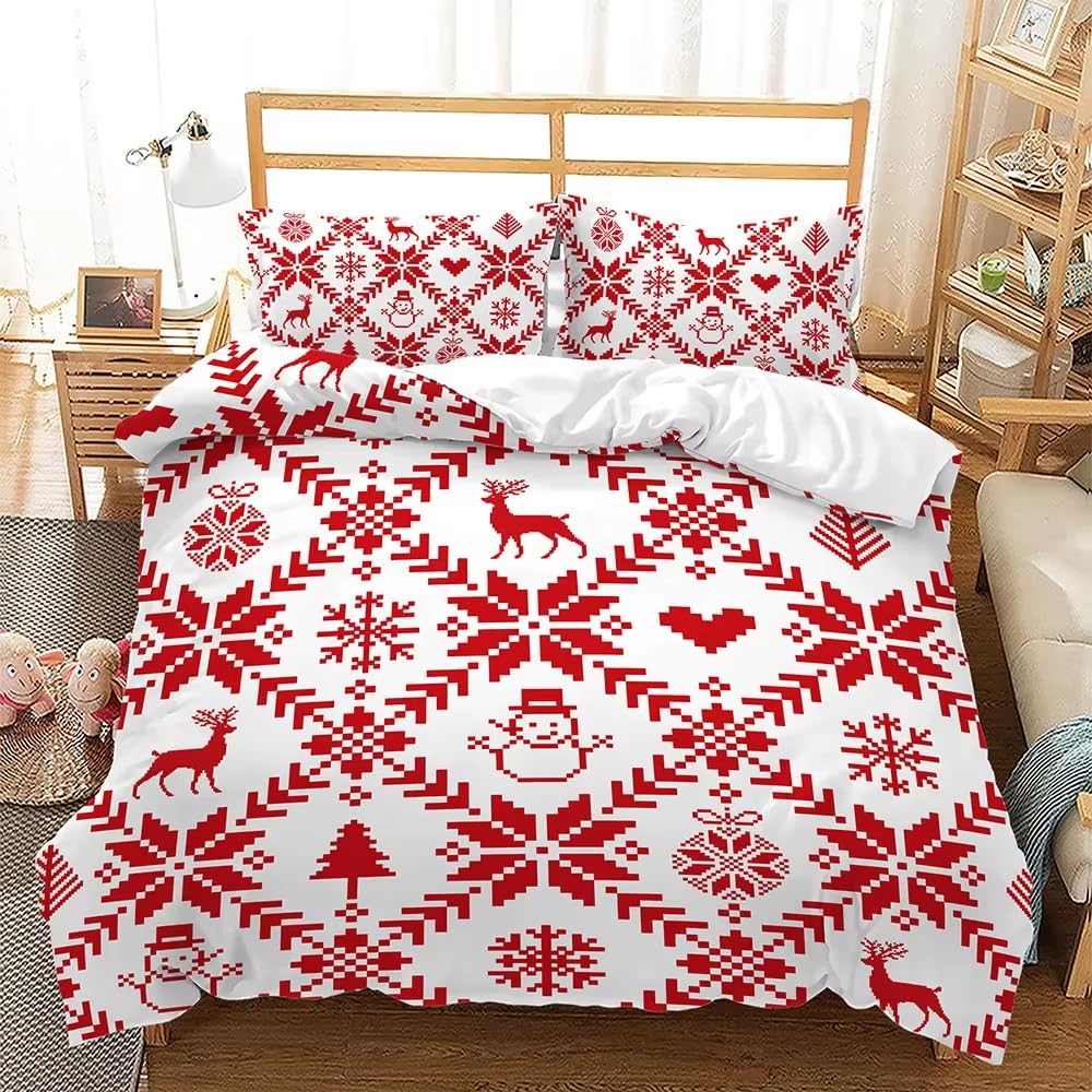 Linge de lit de Noël taille 240x220 motif sapin traditionnel à offrir aux enfants et ados