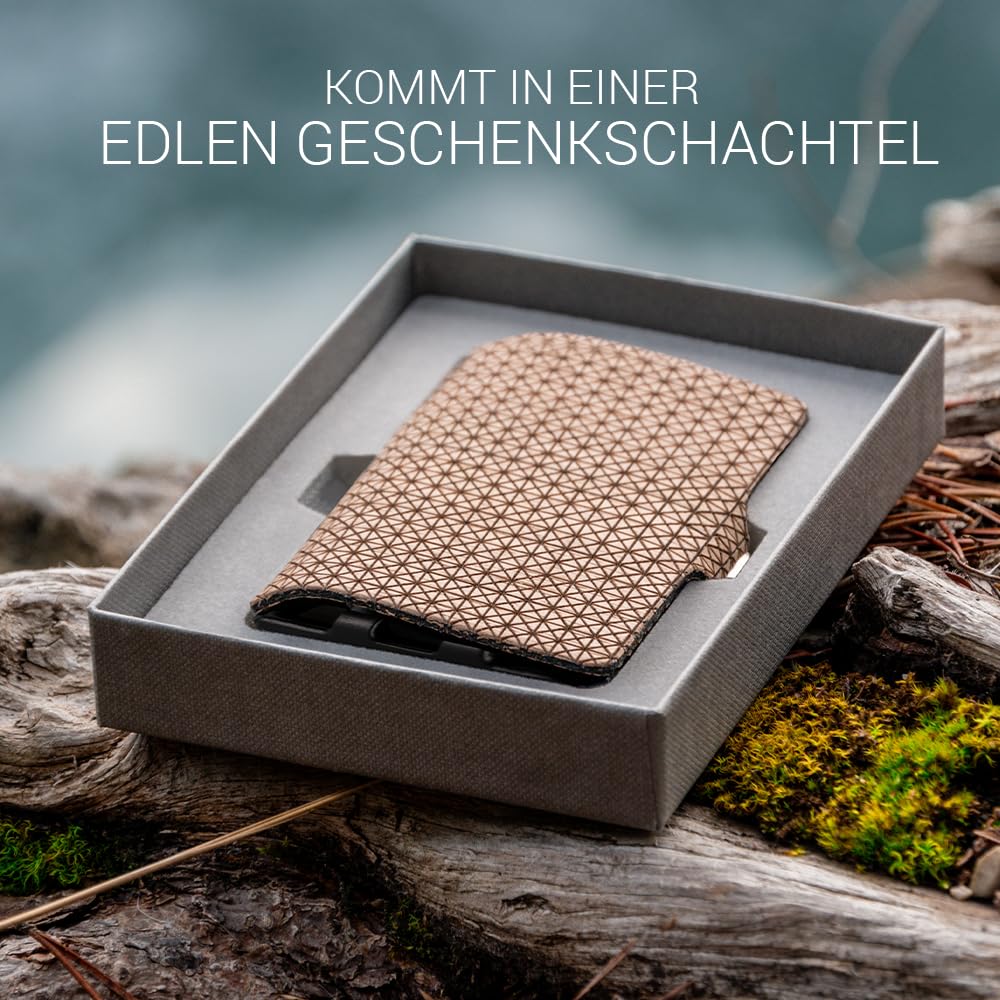 I-CLIP Original Nussbaumholz - Slim Wallet - Mini Geldbeutel - Geldbörse - Kartenetui - Wallet - Damen - Herren - veganes Geschenk - Nut Tree