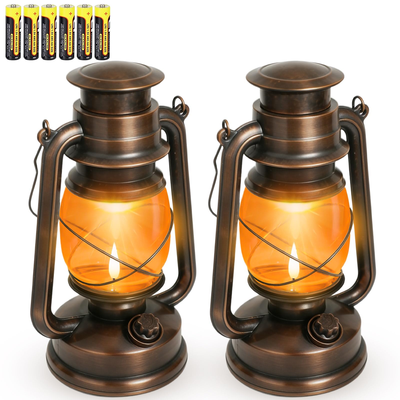 Amazon.com: Double Mode Flame Retro Lantern, Battery Operated