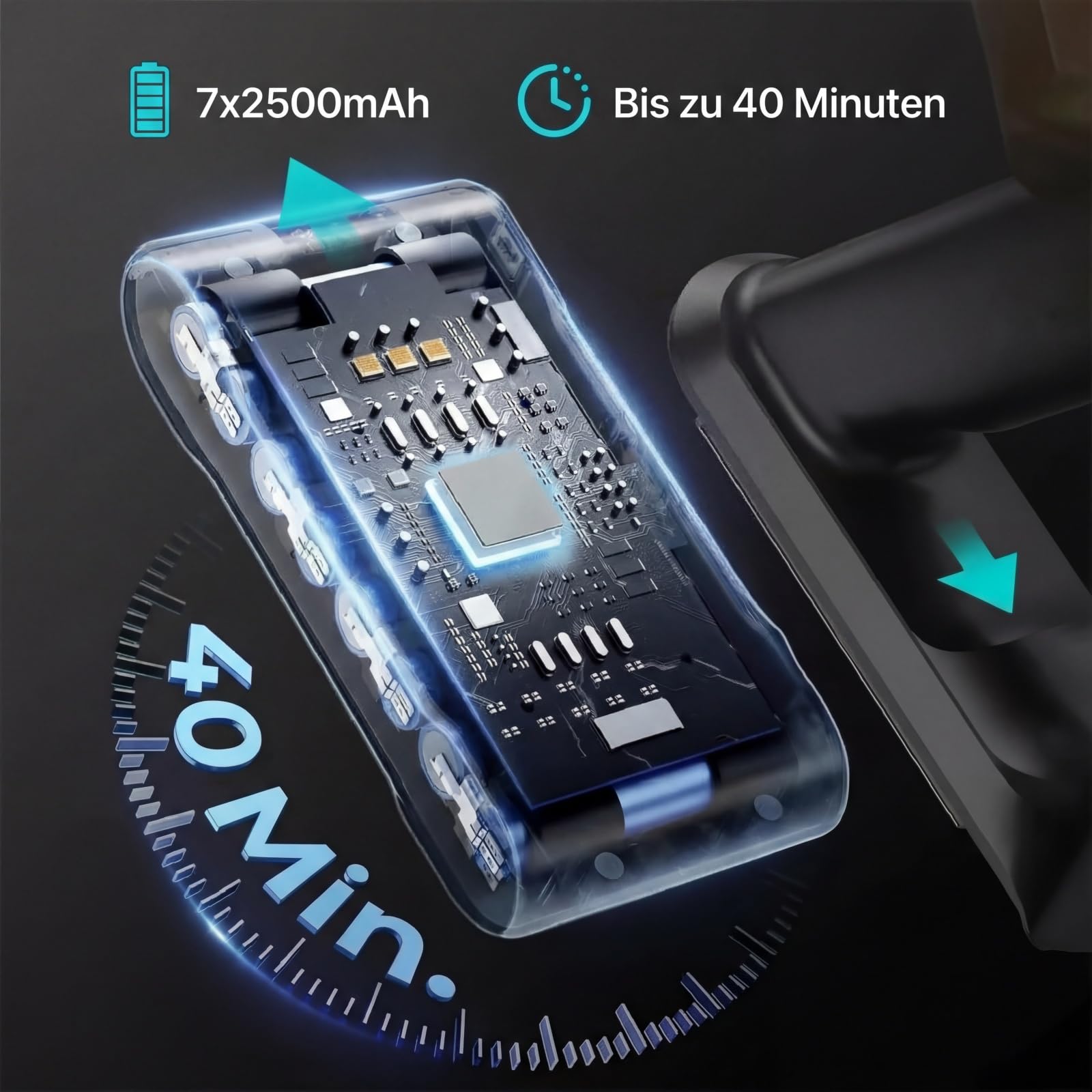 airvax akku staubsauger Y90 pro max, kabelloser staubsauger 35kpa 550w mit faltbarem saugrohr und milbenbuerste, 40 minuten laufzeit, beutelloser akkusauger für teppich hartboden sofa auto Gold