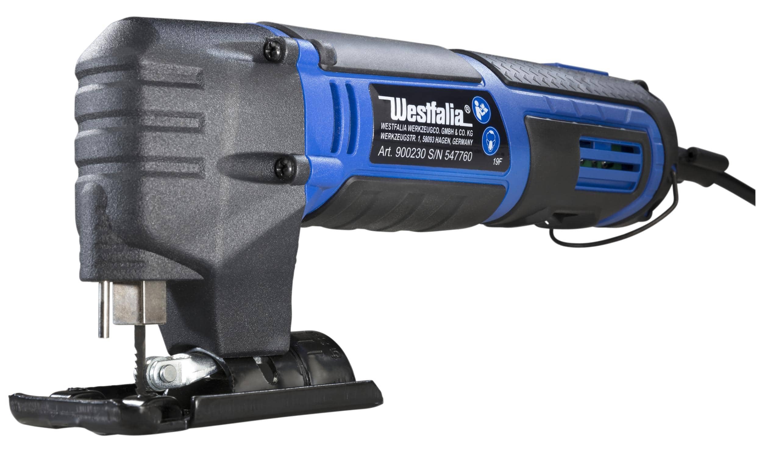Mini Sierra Caladora 75W Portátil 4500 U/min 230V Cable 3m para Madera Plástico Metal