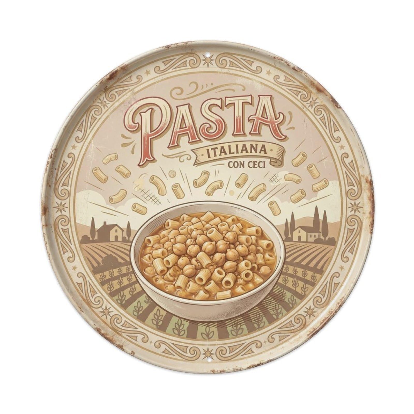 Trattoria Pasta Cuisine Italy Travel Classic Diner Metal Tin Sign