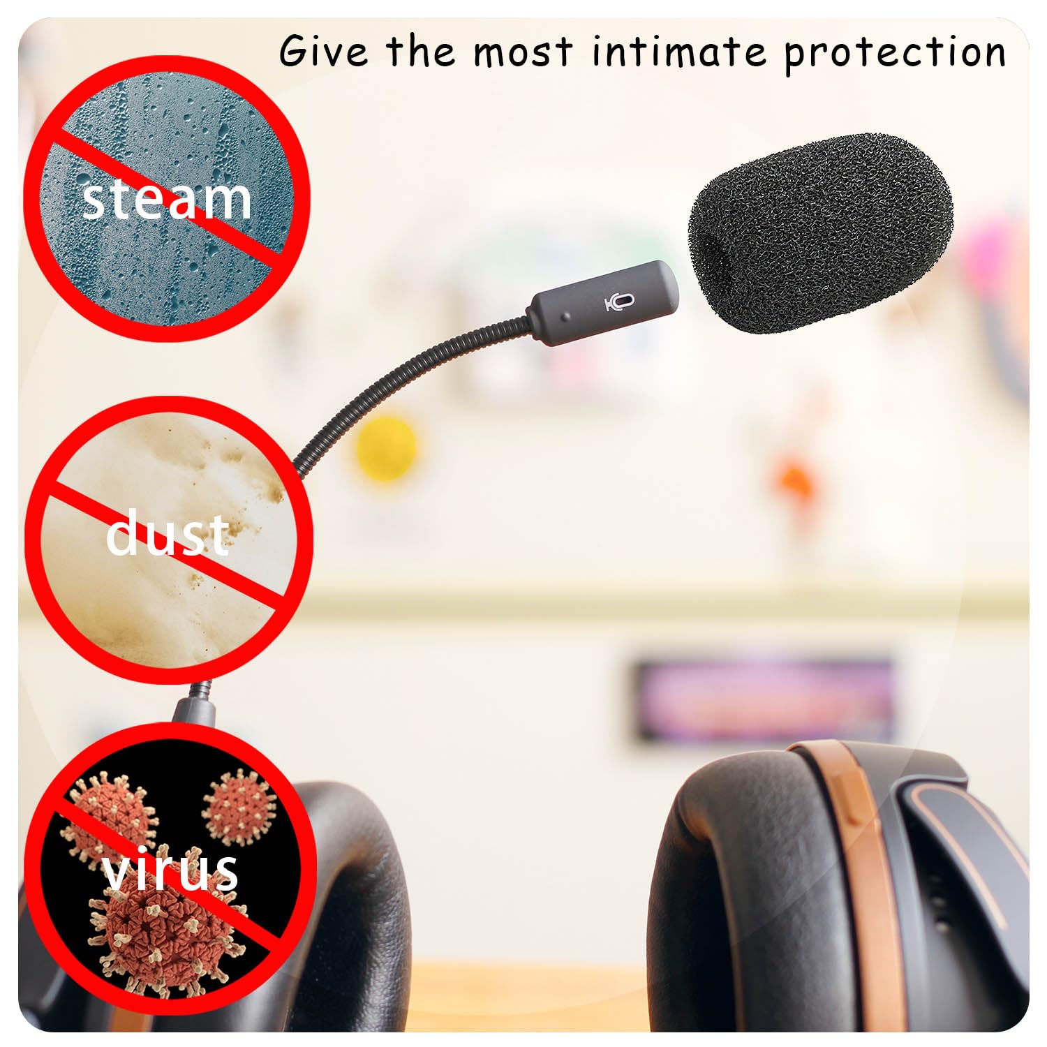 30 Pack Mini Size Lapel Headset Mic Foam Covers Microphone Windscreen, Black