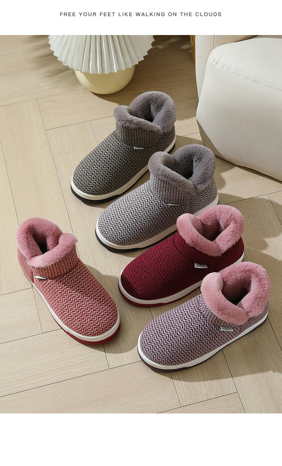 Pantofole Pantofole Da Uomo In Maglieria Di Cotone Leggero Scarpe Da Casa In Memory Foam Con Suola Anticomia-grigio-42-43