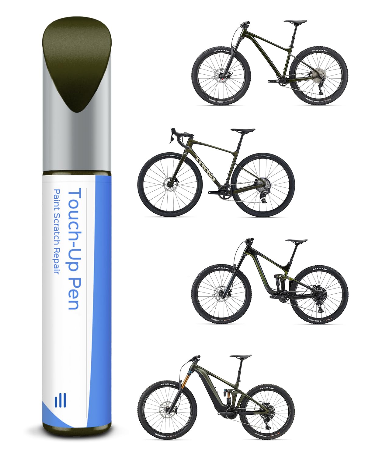PARTS4EV Phantom Green Satin-Fahrradlack - Ausbesserungslack für Giant, verwenden Sie Lackstift für Metall und Kunststoff