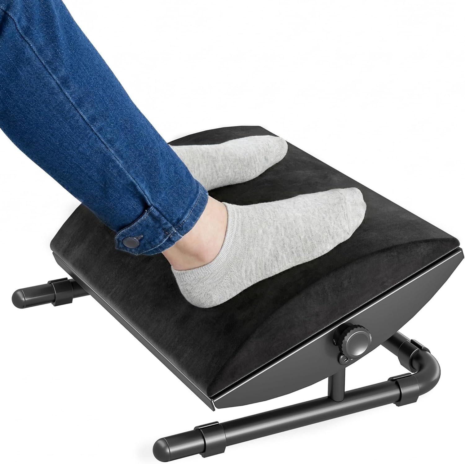 PEGZONE Foot Rest for Under Desk at Work, Ergonomic Footrest with Adjustable Tilt Angle,Foot Stools for Under Office Desk Chair, Rest Stool for Home Work and Study
