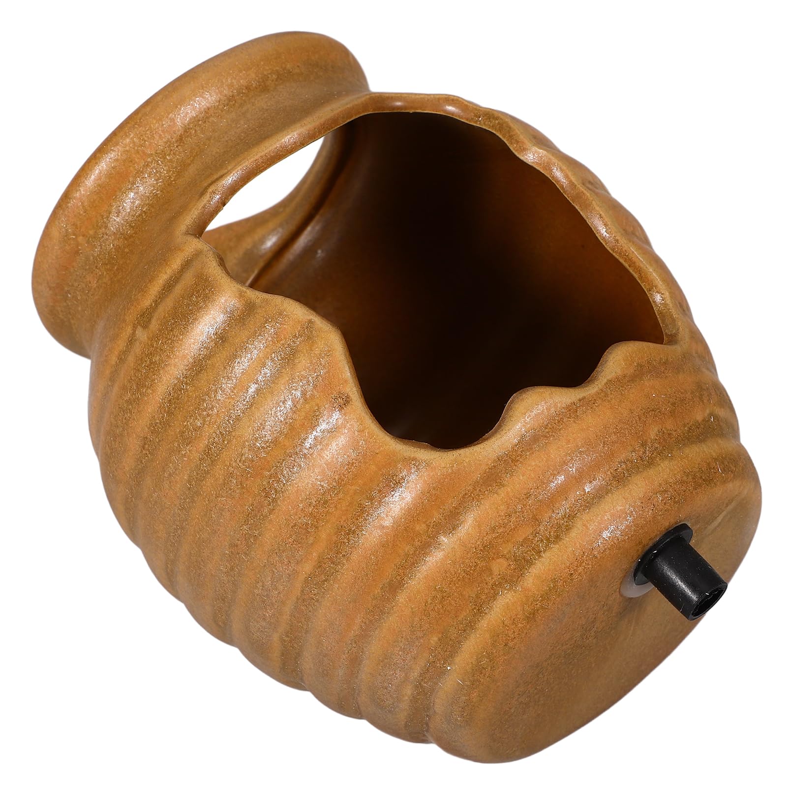 Brocca in Ceramica per Laghetto, Fontana, Giardino, Esterno, Vaso, Grotta, Cascata, Decorazione Esterna, Vaso Idroponico (Marrone Chiaro)