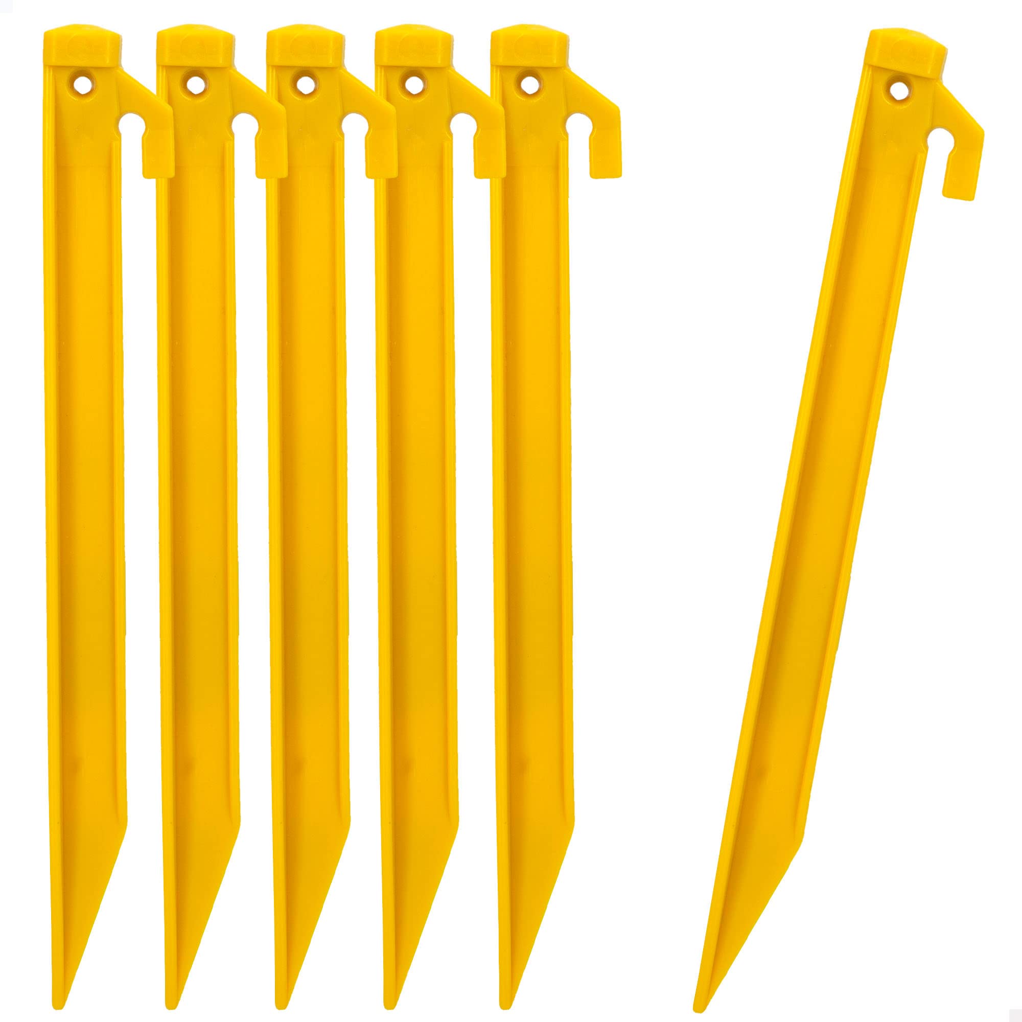 AKTIVE 52998 – Pack of 6 Plastic Tent Pegs, 23 cm High, Plastic, Camping Pegs, Tent Pegs, Camping Accessories, Tent