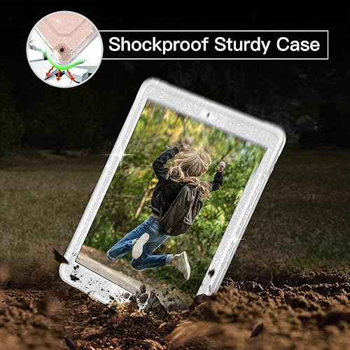Miniatura 5 de ZoneFoker for iPad 9th Generation Case, for iPad 8th7th Generation 10.2 inch Case 202120202019,Clear Glitter Slim Shockproof Hard iPad 9 8 7 Gen