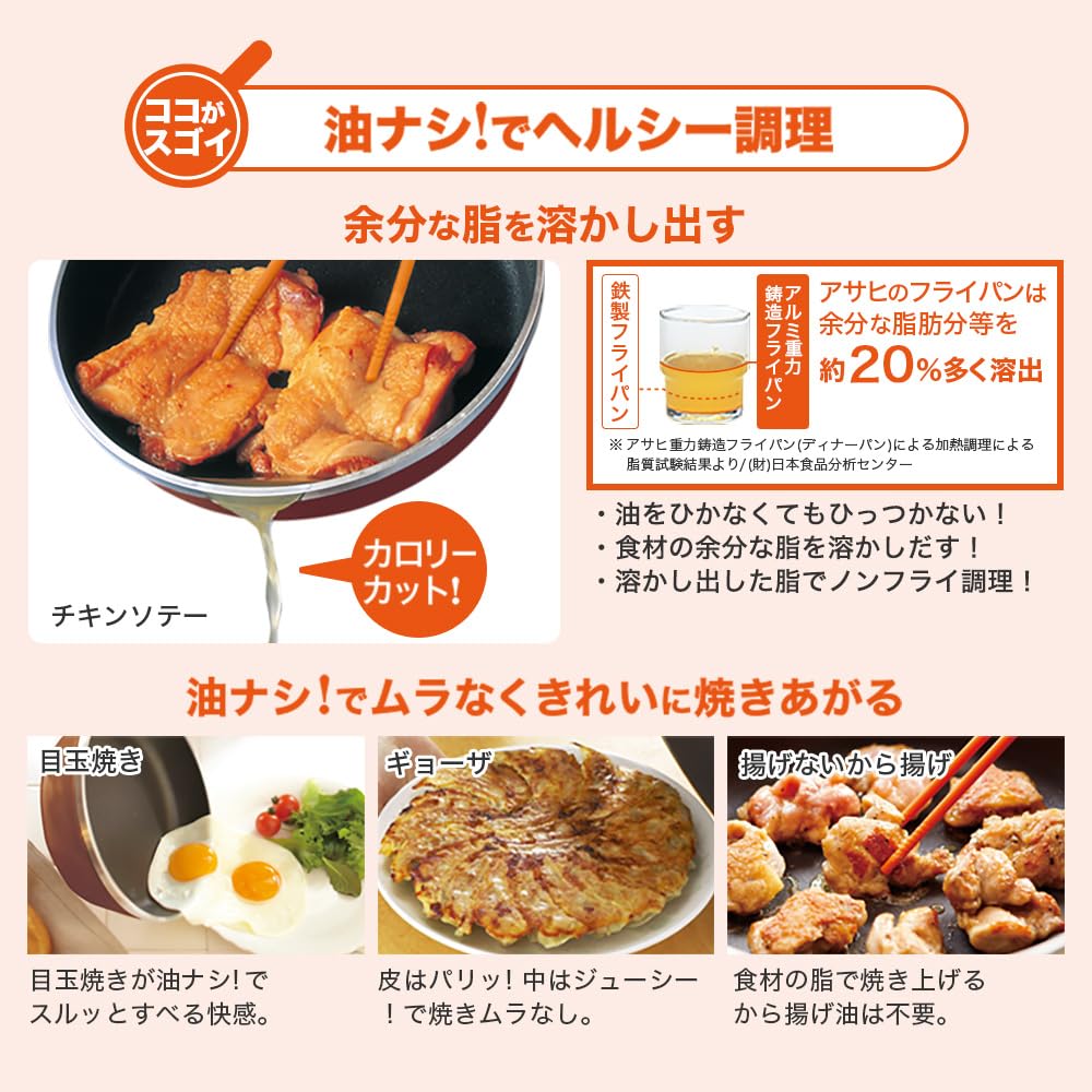 Amazon | アサヒ軽金属 フライパン ディナーパン 26cm IH ガス 対応 浅