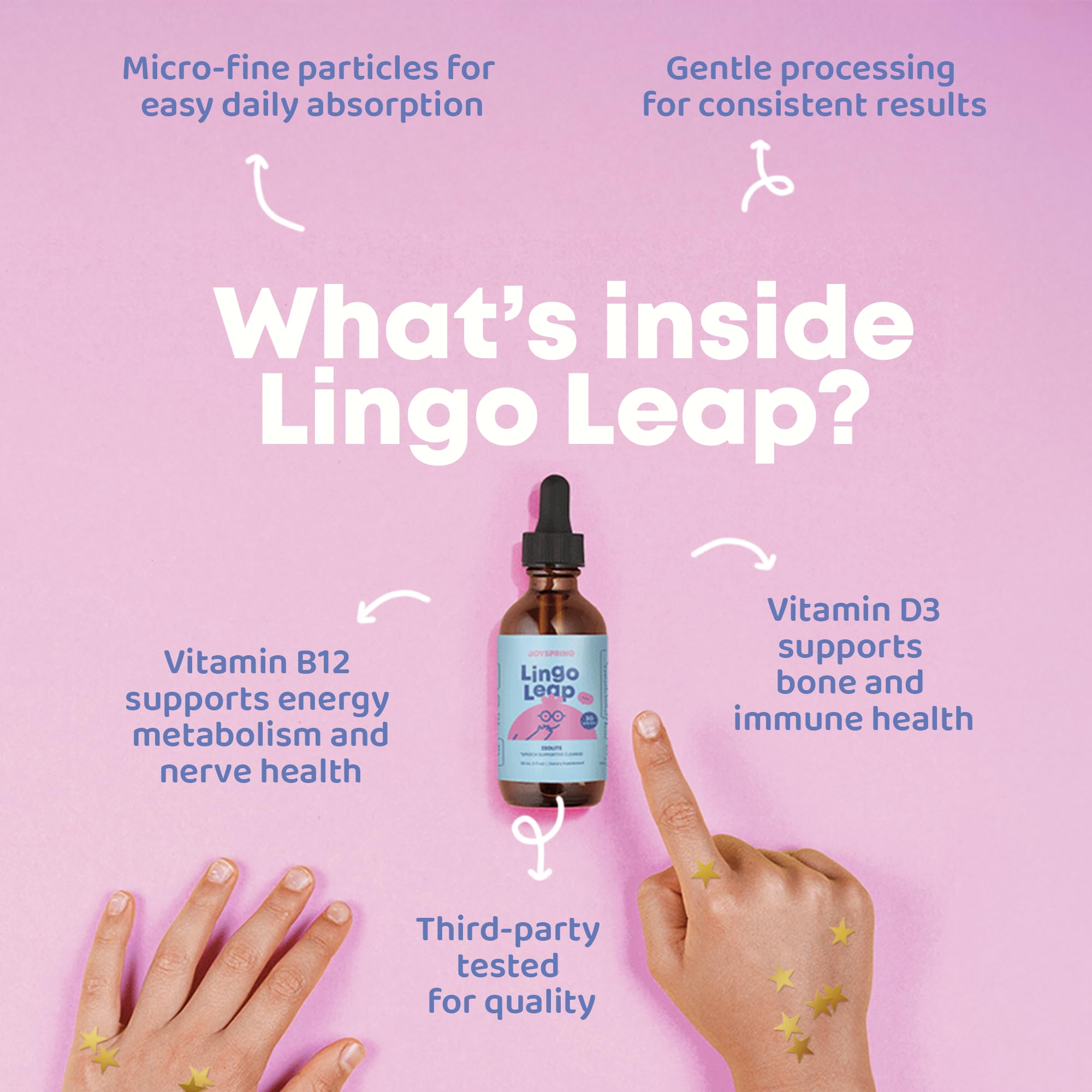 JoySpring LingoLeap Kids Zeolite Drops with B12 and D3, Berry, 30 Ct — Amazon image 2