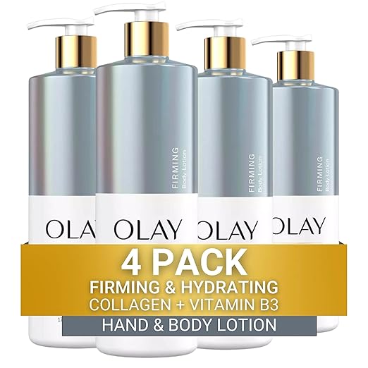 Olay Firming & Hydrating Body Lotion with Collagen, 17 fl oz Pump, (Pack of 4