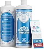 Descaling Solution (10 Uses) Delonghi Keurig Nespresso Coffee Machine Cleaner Descaler Kit Coffee Machine Descaler Compatible with All Brands Breville Ninja