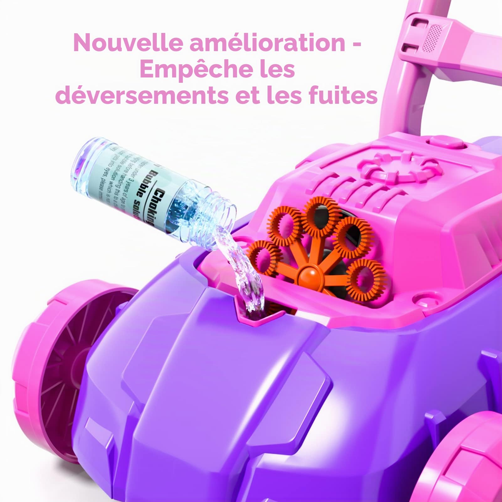 Tondeuse à Bulles Jouets pour Tout-Petits - Jouets pour Enfants Machine à Bulles Jouets d'Été pour l'Extérieur Jeux, Tondeuse à Bulles Jouet Poussoir