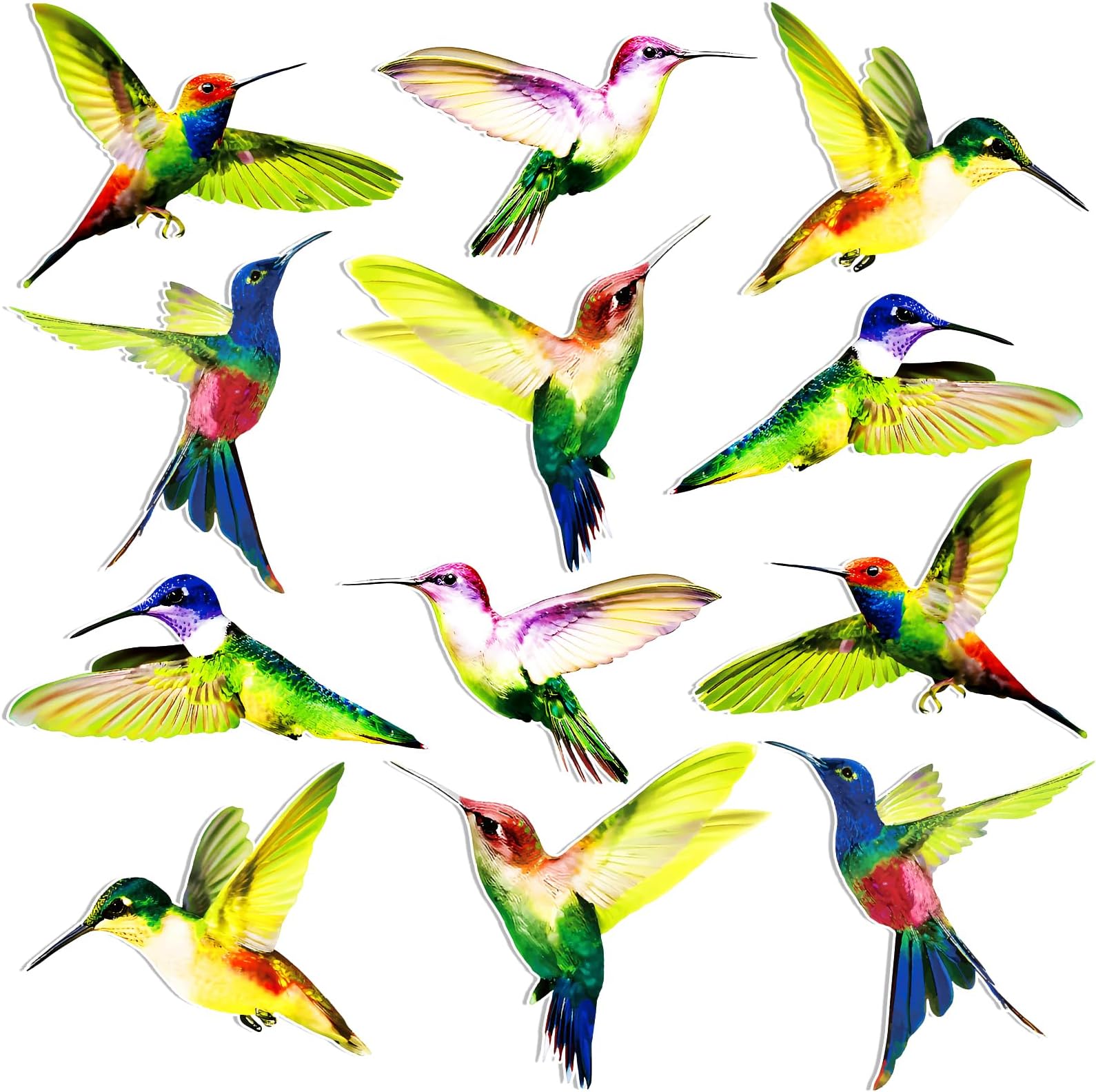 Colorful Snowboarder Silhouette Magnet - 5 Inch Fridge Bumper Sticker