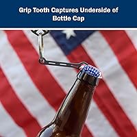 Vista 5 de Brew Soldier - Abridor de botellas de titanio fino con llavero, fabricado en los Estados Unidos (piedra caída)