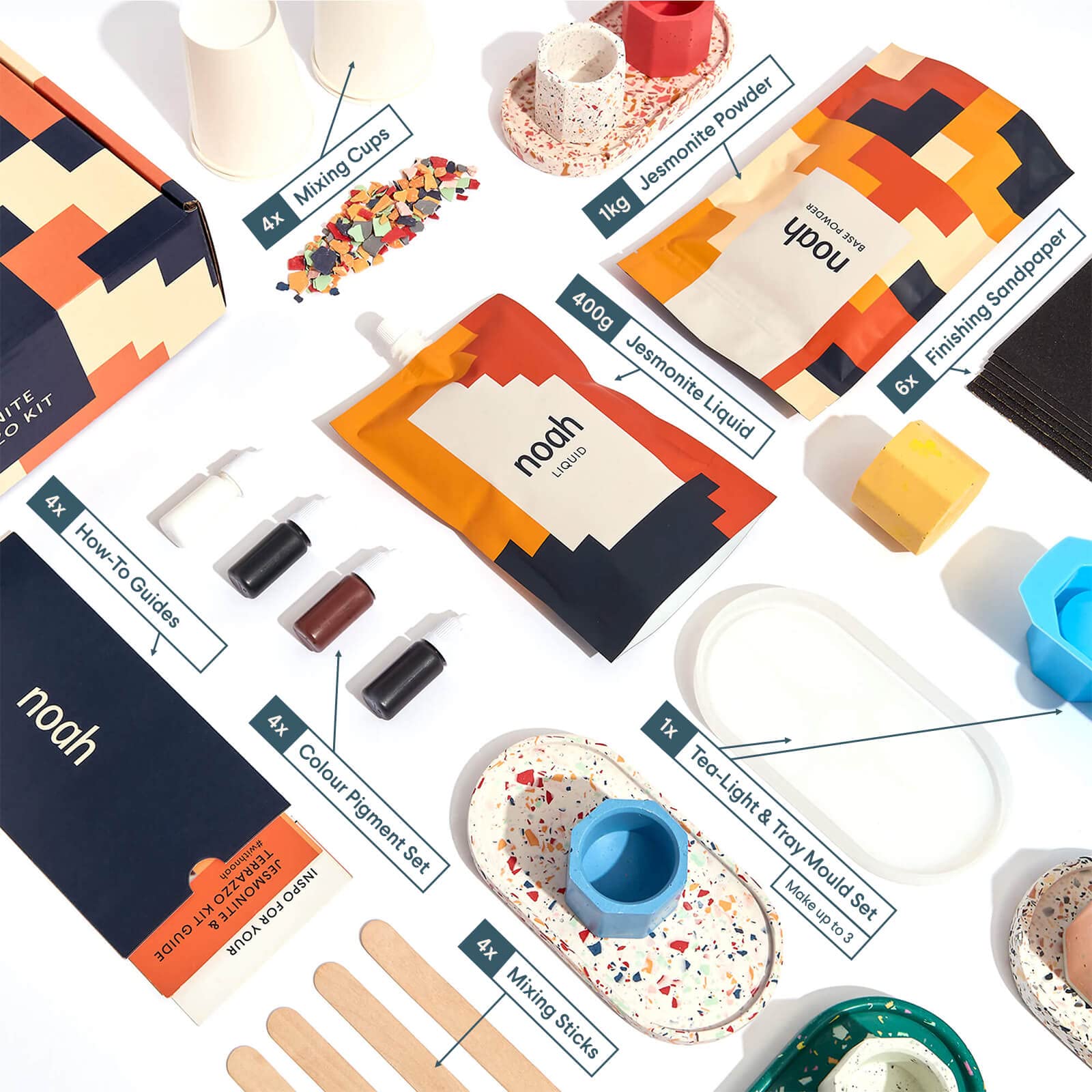 Miartisanat Kit DIY Copeaux Métalliques Jesmonite: Créez Votre Coupelle En Feuille D'or, Argent, Bronze| Idée Cadeau Originale| Avec Conseils Et Astuces (Doré