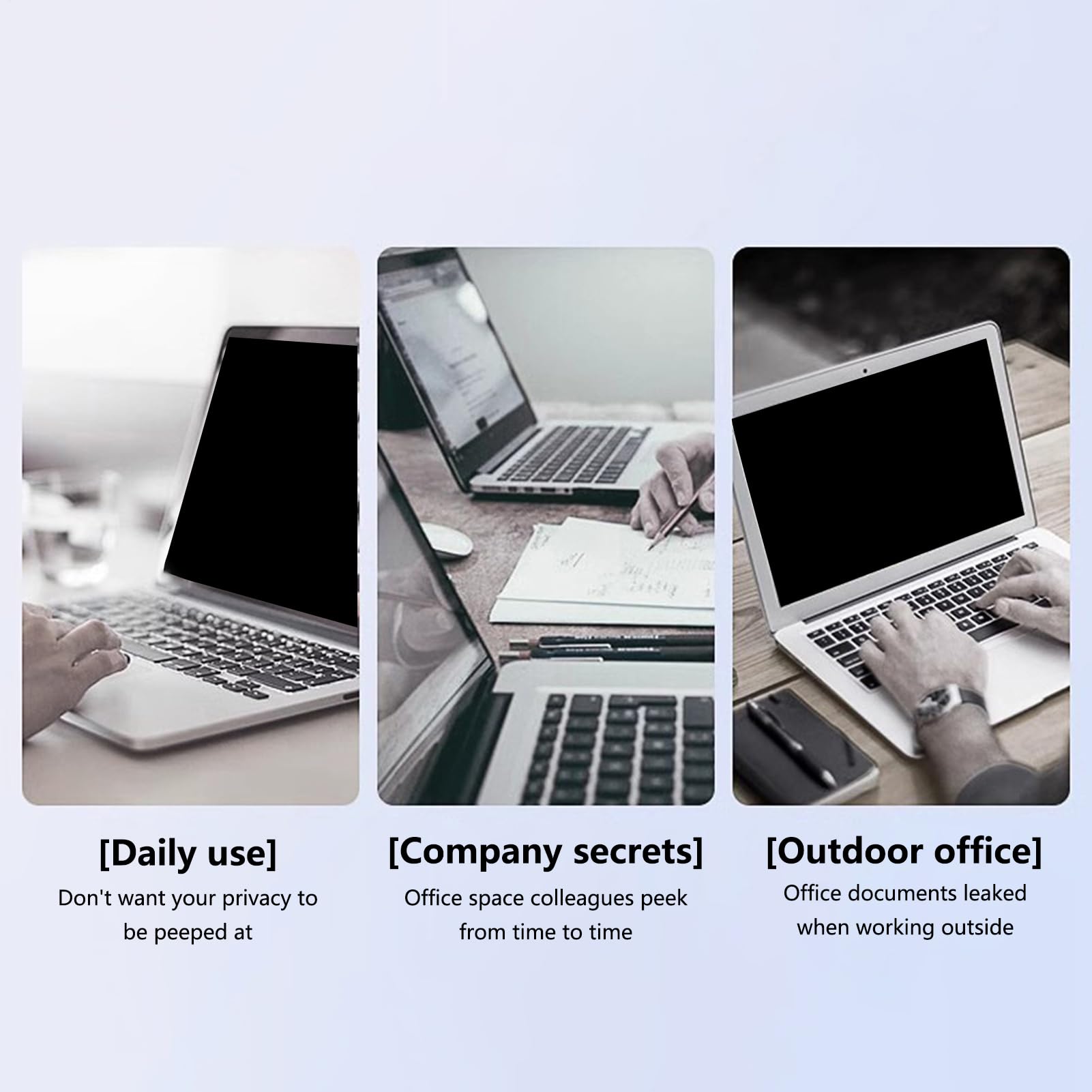 Protezione Visiva Per Computer Portatile - Schermo Di Sicurezza Grande Schermo | Pellicola Riservata Anti-sguardo, Protezione Dei Dati, Cornici Ideali, Indipendenti, Camere Di Classe, Librerie, Tra