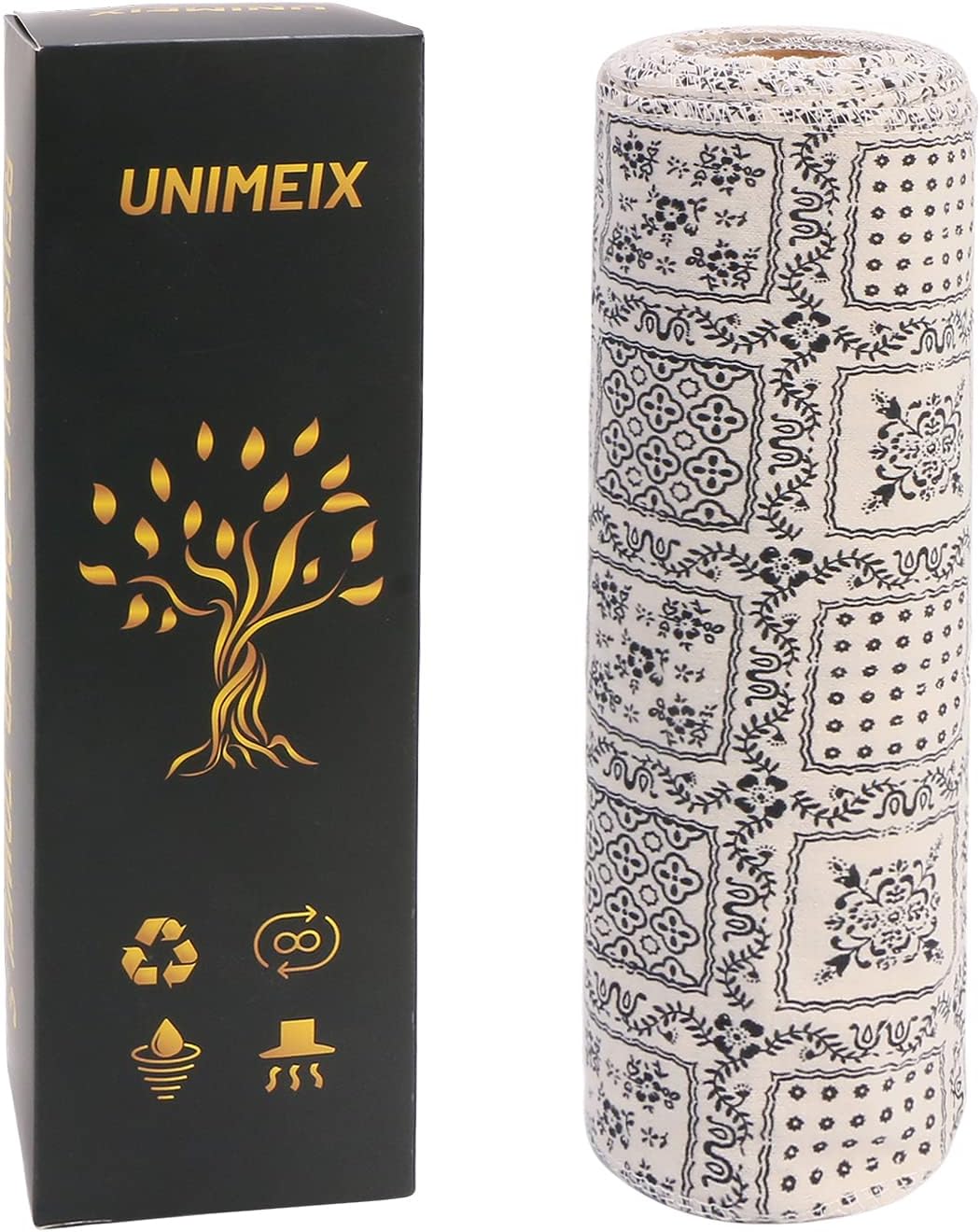 12 Pack Reusable Paper Towels Washable Roll Zero Waste Reusable Napkins Eco Friendly Paperless Towels for Kichen 9.8 Inch