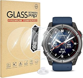 4 Pack Compatible for Garmin quatix 8 51mm Screen Protector Glass, Clear Ultra-Thin & Anti Scratch 9H Tempered Protector For Garmin quatix 8 Watch Film 51mm Full Coverage