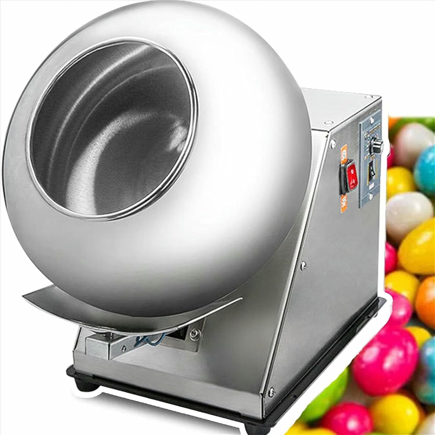 001, Chocolate Coating Polishing Machine, Table Top Small Commercial Mini Sugar Panning Machine,Electric Sugar Coating and Chocolate Polishing Machine