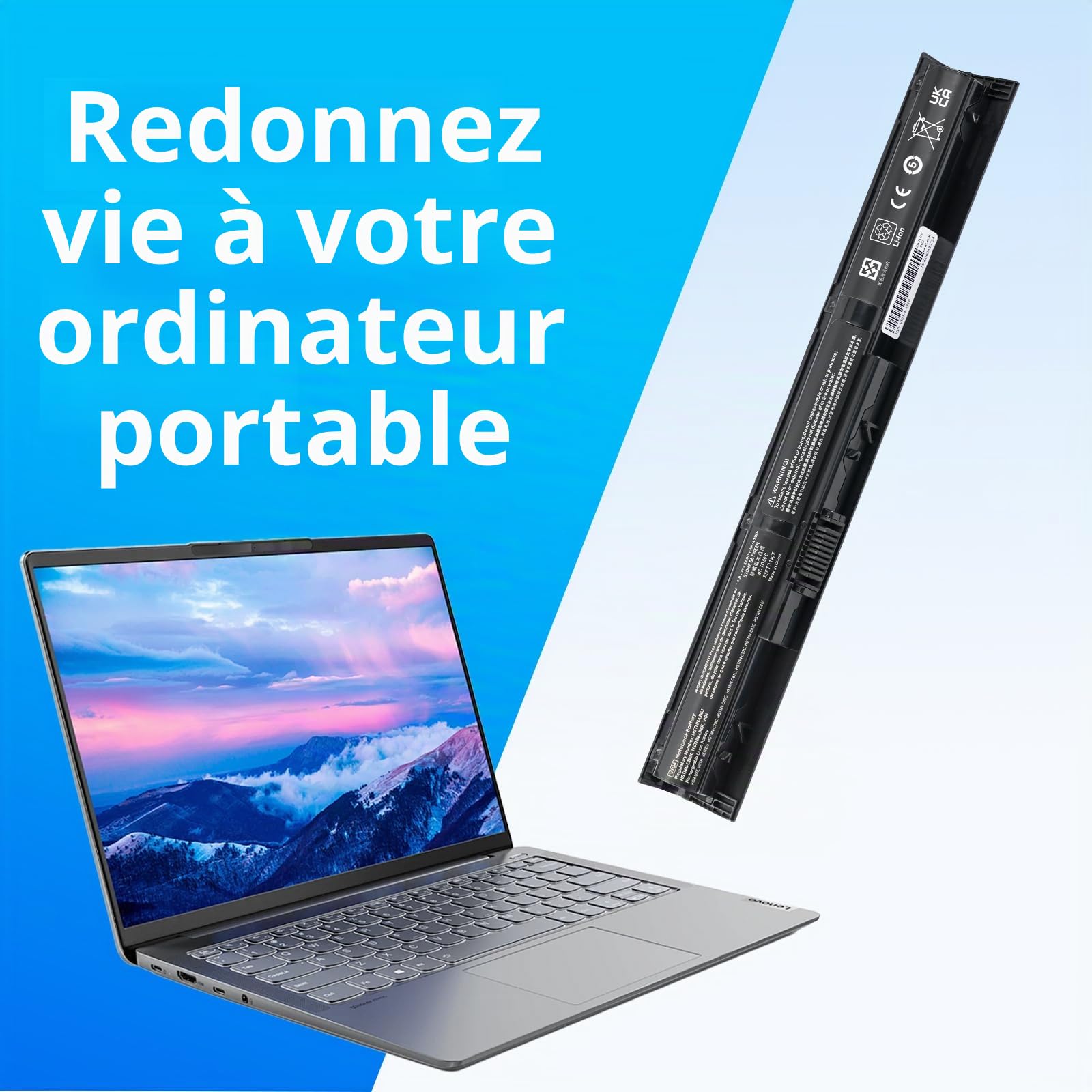 2800mAh V104 756743-001 VI04 756478-421 Batterie pour HP ProBook 450 G2 455 G2 440 G2 756746-001 756744-001 756745-001 756478-851 756478-422 756479-421 【14.8V /41Wh/4-Cell】