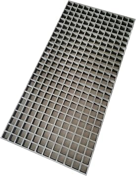 39.4"*19" Gray Fiberglass FRP Grating Non-Slip Grille FRP Grille Auto Repair Thickness 1.5" 0.5 Tons Bearing Capacity Gray
