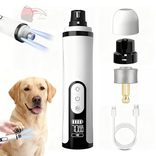 Silent Groom Pro Lima de Uñas 2026 Mejorada con 2 Luces LED y 3 Velocidades Batería 2000mah Profesional…