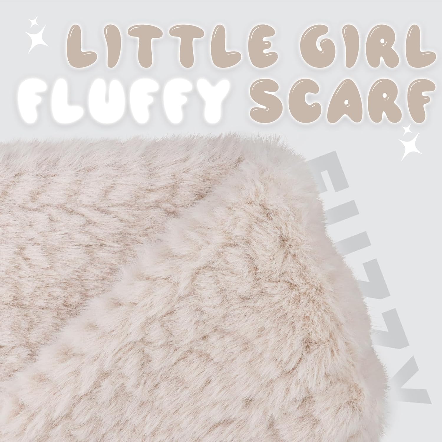 Warm Kids Scarf For Girls Winter Fuzzy Scarves Colorful Ski Windproof Neck Warmer - Image 3