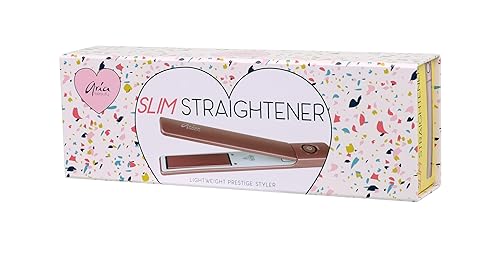 Miniatura 5 de Aria Beauty Plancha plana antiestática de 1 pulgada con placas de cerámica flotantes, plancha para el cabello, calienta hasta 410 F, doble voltaje,