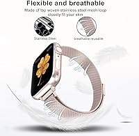 Vista 12 de CTYBB for Apple Watch Band Series Ultra SE 8 7 6 5 4 3 2 1 38mm 40mm 41mm 42mm 44mm 45mm 49mm, Stainless Steel Slim & Thin Mesh Magnetic Clasp Strap