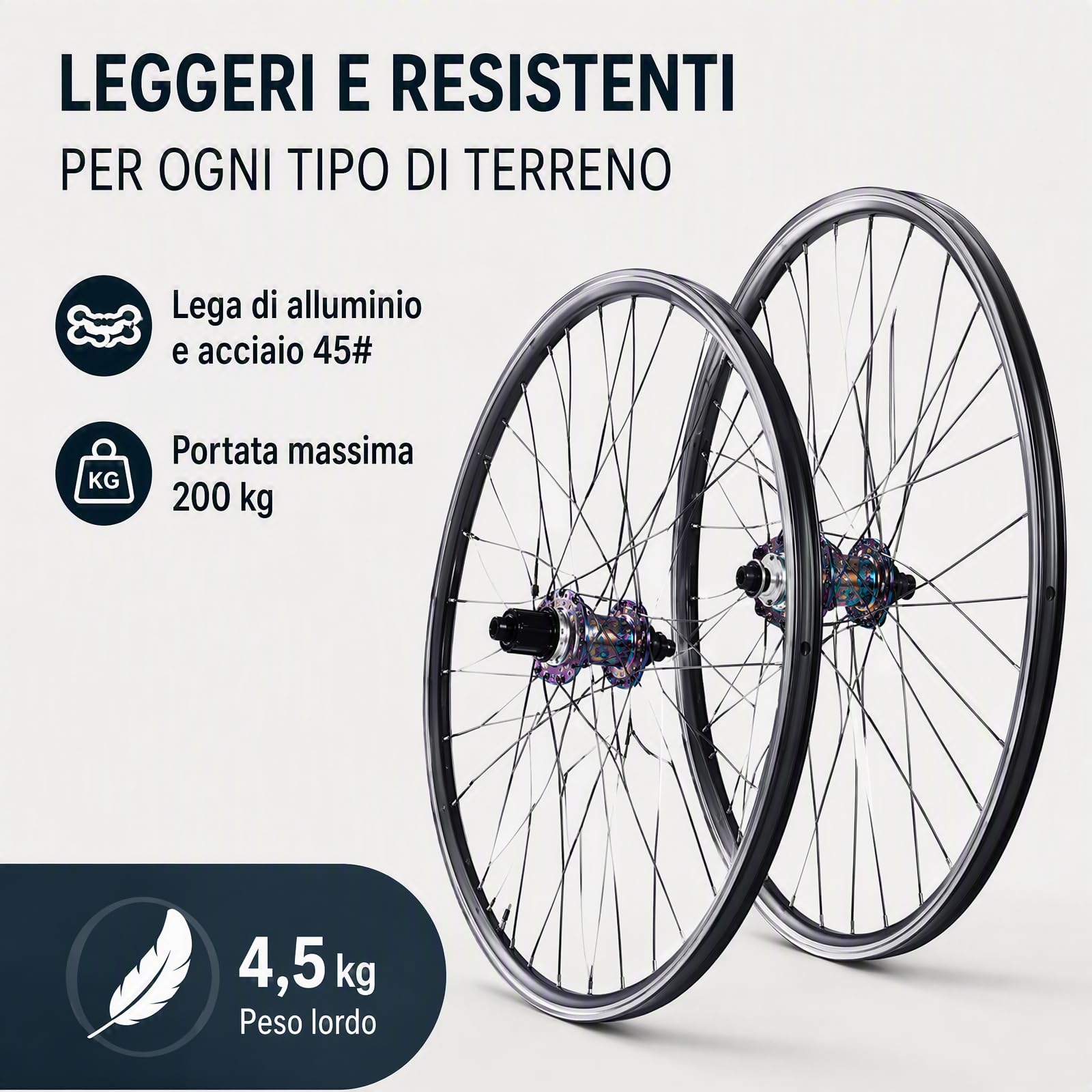 Jeu de roues VTT 29" - Frein à disque - Roue avant et arrière