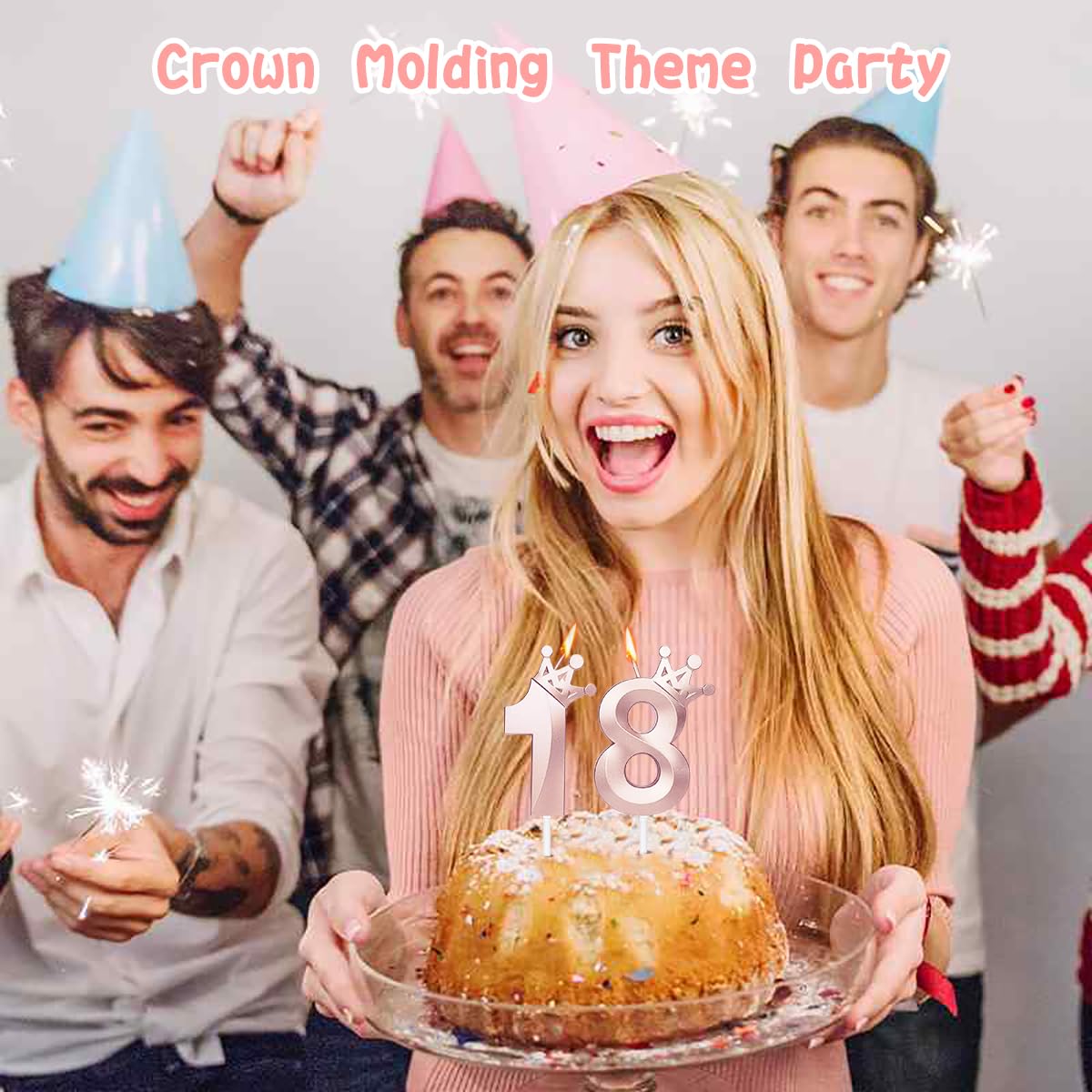 Candele Fontana Per Torte | 3 Pezzi Oro | 12 Cm | Durata 45 Secondi | Per Feste E Compleanni