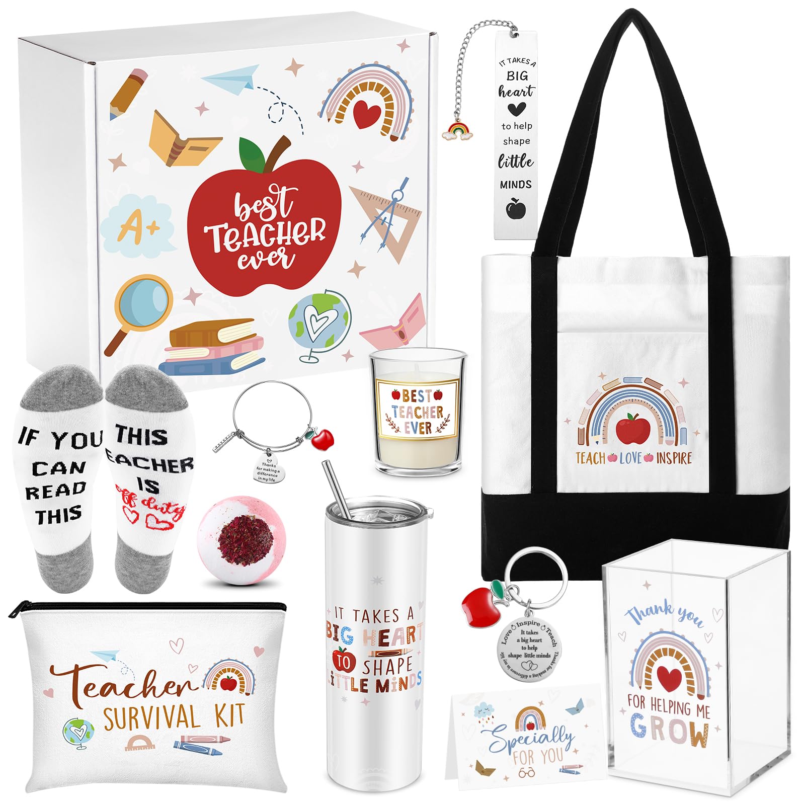 Snapklik.com : FoldTier Best Teacher Ever Gift Set Teacher Appreciation ...
